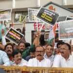 मध्य प्रदेशातील राज्यसभा उमेदवारी वादावर काँग्रेसचे दादरमध्ये आंदोलन