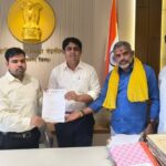 दरडग्रस्त भागांच्या सुरक्षेसाठी राष्ट्रवादी काँग्रेस पक्षाचे जिल्हाधिकाऱ्यांना निवेदन