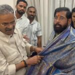 भीमाशंकरहून परतताना शिंदेंचा ताफा थेट आंबेगावात; आढळरावांच्या घरी अचानक भेट